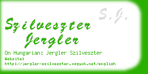 szilveszter jergler business card